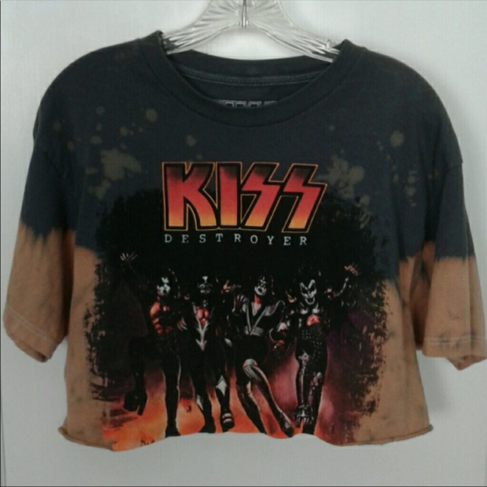 Kiss Destroyer band cropped tee
